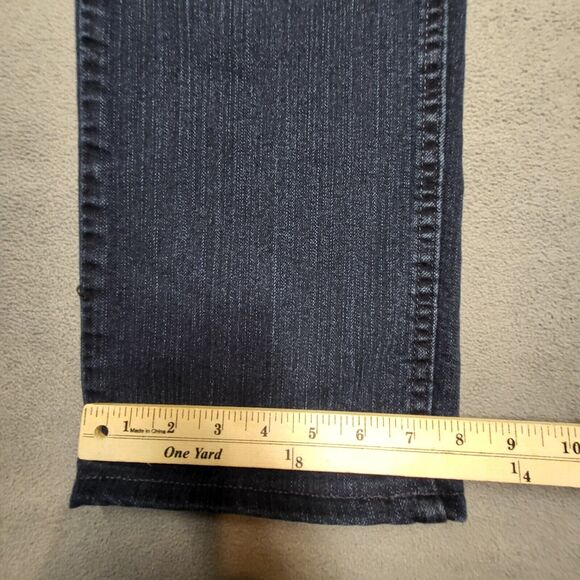 Riders By Lee Womens Size 10 Blue Straight Leg Stretch Distressed Denim - Picture 5 of 11